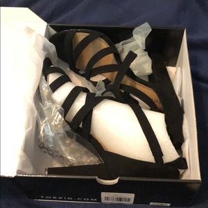 TORRID Strappy wrap heels 11W